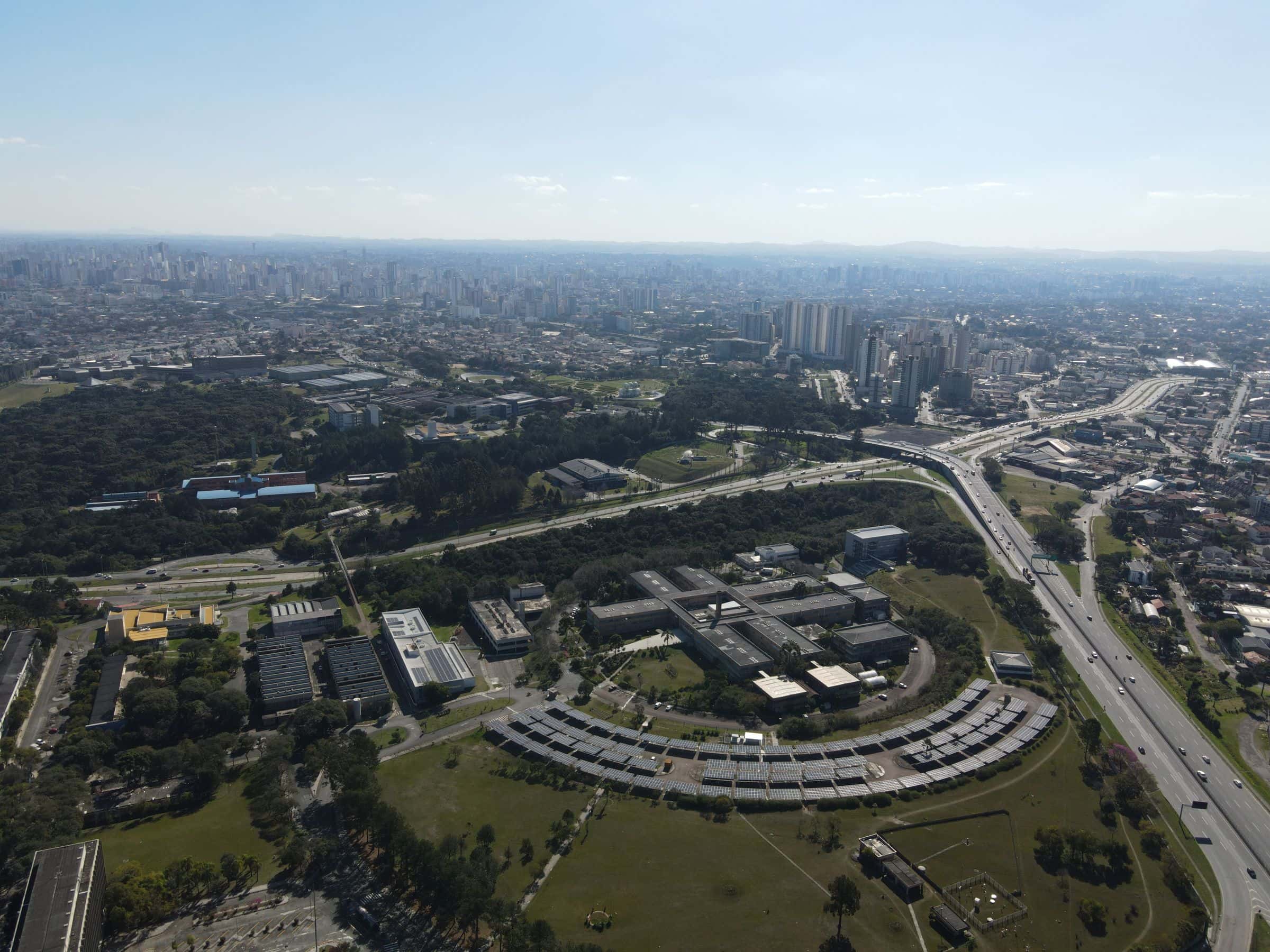 Aerial view of Curitiba